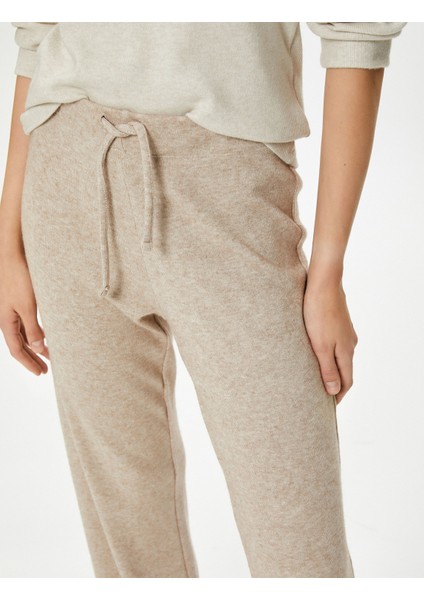Kışlık Pijama Altı Beli Bağcıklı Düz Paça Yumuşak Dokulu