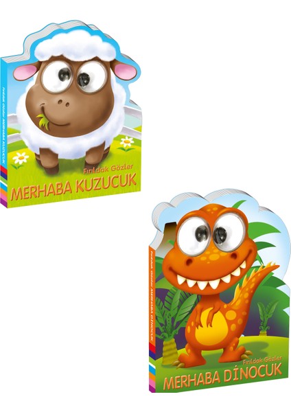 Fırıldak Gözler Merhaba Kuzucuk - Merhaba Dinocuk 2 Kitap Set