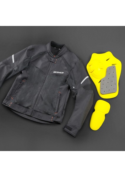 JK118 Yazlık Motosiklet Montu (Siyah) (472717609)