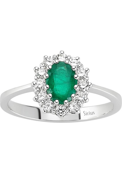 Pırlanta ve Oval Zümrüt Taşlı Anturaj Yüzük 0404R0192 fiyatları