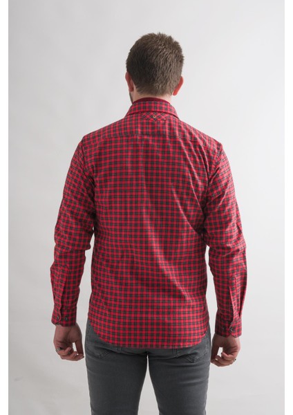 Slim Fit Pamuklu Bitik Kareli Kışlık Kalın Kumaş Erkek Gömlek fırsatları