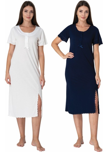 Lacivert Hamile Lohusa Gecelik