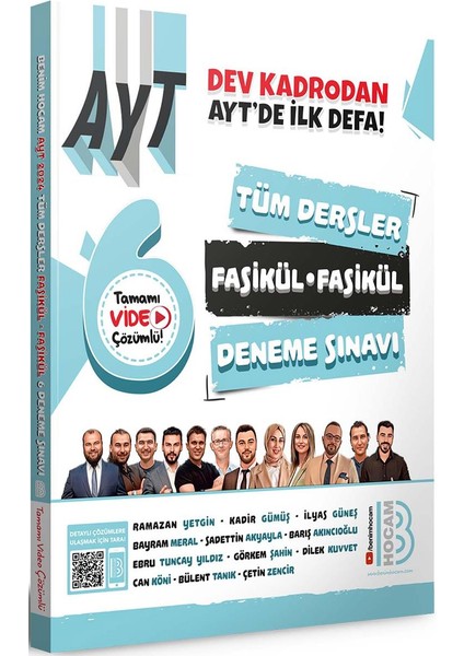 2024 AYT Tüm Dersler Tamamı Video Çözümlü Fasikül Fasikül 6 Deneme Sınavı