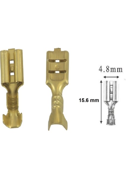 5 Adet SF1D Izolesiz Dişi Fiş Terminal Soket Kablo Ucu Metali 4.8mm Klemens fiyatları