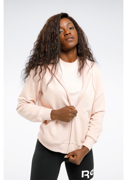 Rı Sl French Terry Fz Açık Pembe Kadın Sweatshirt