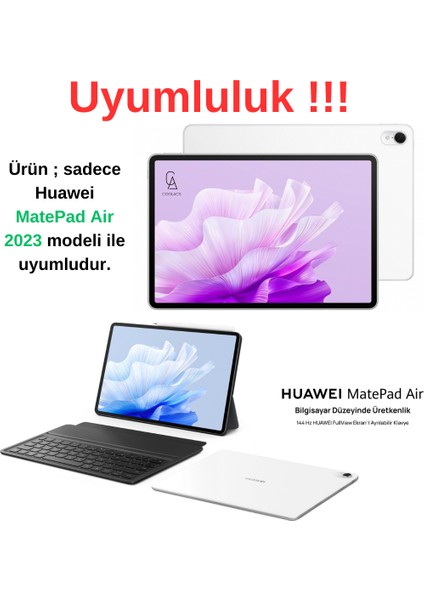 Huawei Matepad Air 2023 11.5" Uyumlu 360° Dönebilen Standlı Tablet Kılıfı Mavi