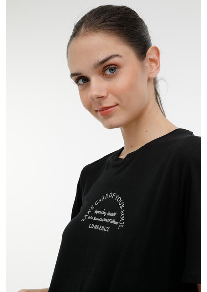 Wl Nova 11CT2009 3fx Siyah Kadın Kısa Kol T-Shirt