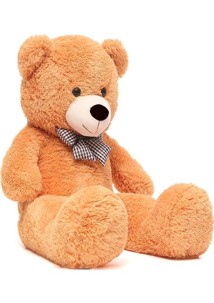 90 cm Rengarenk Papyonlu Peluş Ayıcık - % 100 Yerli