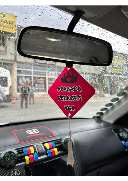 Arabada Prenses Var Dikiz Ayna Süsü Pleksi