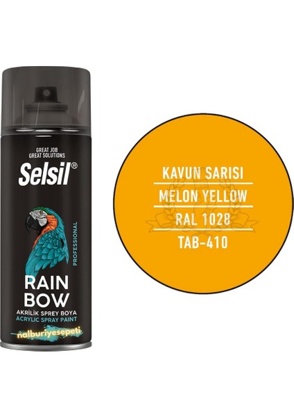 Rainbow Akrilik Sprey Boya Kavun Sarı 400 ml - RAL1028