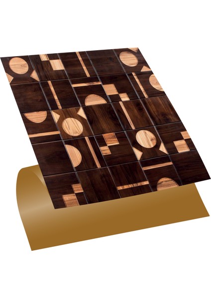 Kendinden Yapışkanlı Ahşap 001 Desenli Pvc Karo 30X30 cm (11 Adet) 1m2