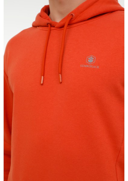 M-SN04 Basıc Hoodıe 3pr Kiremit Erkek Sweatshirt fırsatları