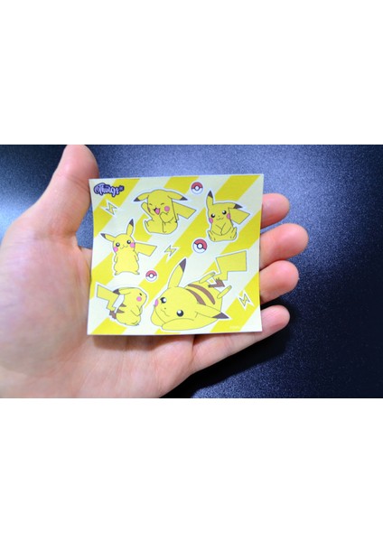 *özel Tasarım* Pikaçu (Pikachu) Pokemon Sticker 11 Parça Set -2 Adet- modelleri