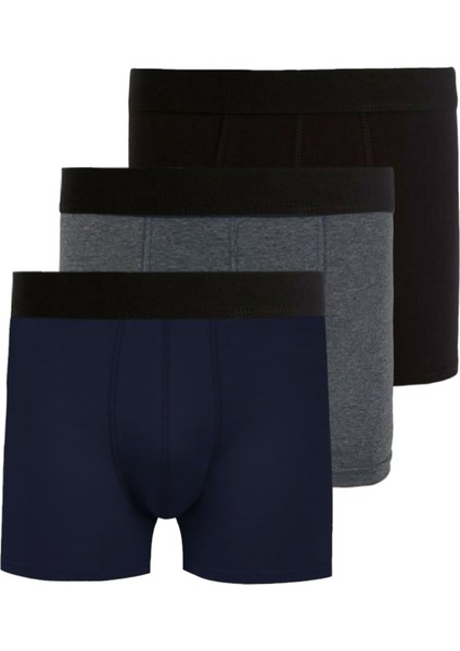 Erkek Boxer 3'lü Paketler %95 Pamuk Premium
