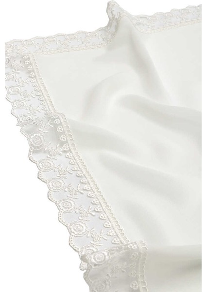 Ekru Dar Güpür Mevlüt Örtüsü modelleri