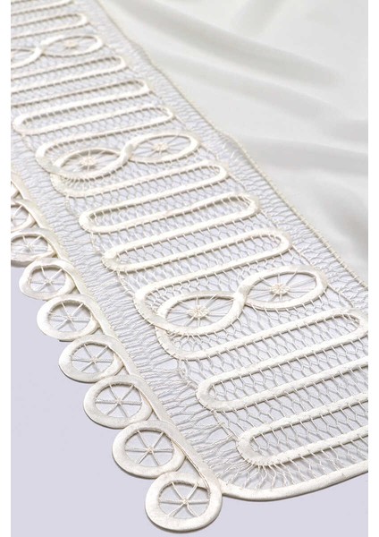 Beyaz El Işi Dantel Angles Şal modelleri