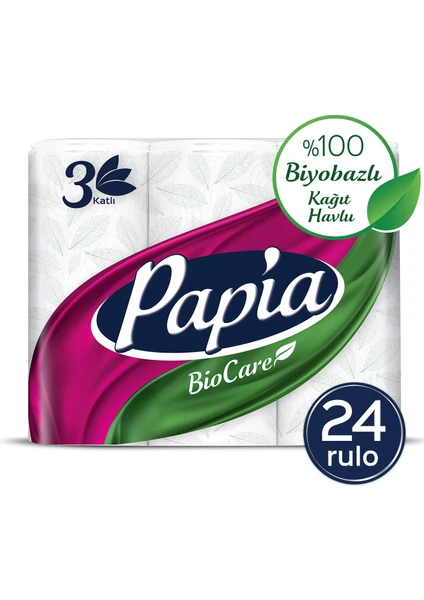 Biocare Kağıt Havlu 24 Rulo (6 Rulo x 4 Paket)