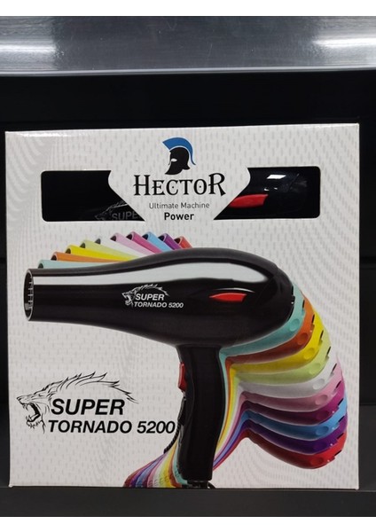 Süper Tornado 5200 Profesyonel Siyah Renkli Saç Kurutma ve Fön MAKINESI..MIRACLE21037
