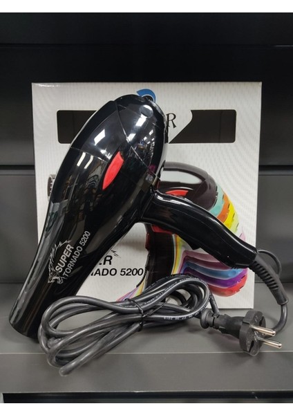 Süper Tornado 5200 Profesyonel Siyah Renkli Saç Kurutma ve Fön MAKINESI..MIRACLE21037 fiyatları