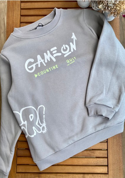 Babyaden Game-On Gri 3 Iplik Dokuma Erkek Çocuk Eşofman Takımı fırsatları