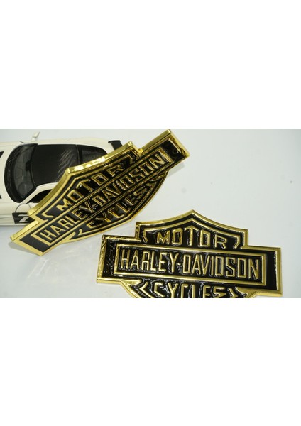 Motor Harley Davidson Depo Yanı Gold Metal Logo 11 cm