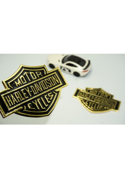 Motor Harley Davidson Depo Yanı Gold Metal Logo 11 cm indirimleri
