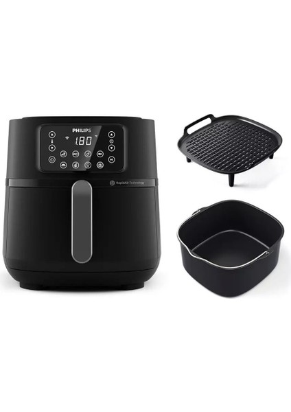 5000 Serisi Xxl Connected Wifi Bağlantılı 16'sı 1 Arada Airfryer Siyah - LUCİOLE BEYAZ LAMBADER HEDİYE!