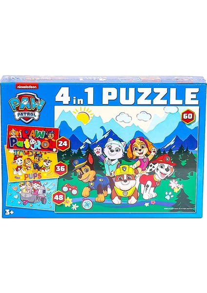 Çocuk Puzzle Oyunu 4 In 1 - 60 Parça - Mavi Su Dünyası