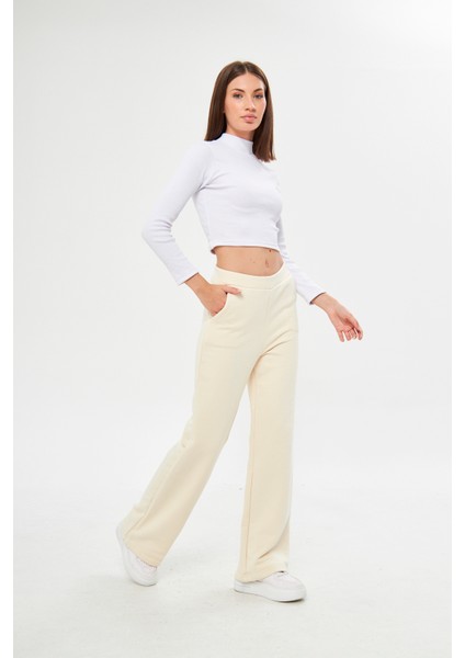 Kadın Bol Paça Toparlayıcı Bel Sweatpants / Eşofman Altı