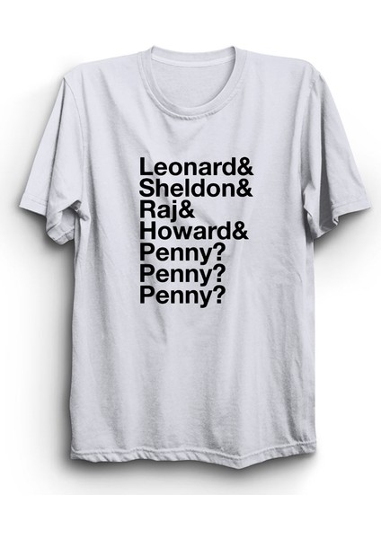 The Big Bang Theory, Sheldon, Leonard, Raj, Howard, Penny, Penny, Penny Tişört