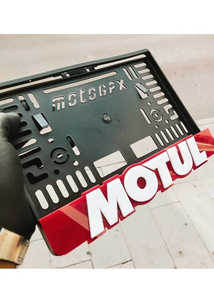 Motor Plakalık Motul Takmatik Pleksi 3D Kabartma Kişiye Özel Lazer Kesim