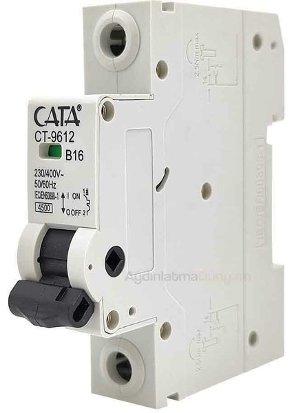 Ct-9612..16 Amper Sigorta B Tipi 4,5K Monofoze