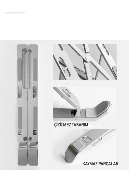 Aliminyum Ayarlı Laptop Macbook Uyumlu Notebook Yükseltici Tutucu Stand Laptopstandı fırsatları