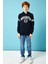 Washington Baskılı Kapüşonlu Erkek Çocuk Sweatshirt Lacivert 1