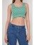 23256429 Triko Zebra Desenli Kare Yaka Crop Atlet Yesıl 3