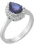 Pırlanta ve Damla Safir Taşlı Anturaj Yüzük 0404R0190 1