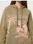 Kapşonlu Baskılı Sweatshirt Şardonlu Uzun Kollu Soluk Efektli 5