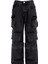 Kargo Cepli Denim Pantolon - Siyah 2