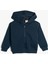 Basic Kapşonlu Sweatshirt Dinozor Aplike Detaylı Fermuarlı Şardonlu 1