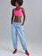 Crop Penye Beli Lastikli Atlet - Pembe 2