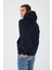 Casual Confort Kapüşonlu Lacivert Sweatshirt 4