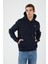 Casual Confort Kapüşonlu Lacivert Sweatshirt 5