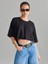 Oversize Crop T-Shirt - Siyah 4