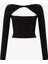 Cut Out Detaylı Uzun Kollu Body - Siyah 2