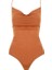 Ip Askılı Degaje Yaka Bodysuit - Taba 4