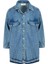 Oversize Truvakar Kol Denim Gömlek - Indigo 5