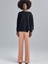 Beli Lastikli Bol Paça Saten Pantolon - Camel 1