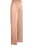 Beli Lastikli Bol Paça Saten Pantolon - Camel 5
