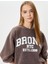 Kolej Sweatshirt Soluk Efektli Şardonlu Bisiklet Yaka Pamuklu 1