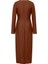 Anvelop Rahat Kesim Elbise - Kahve 2
